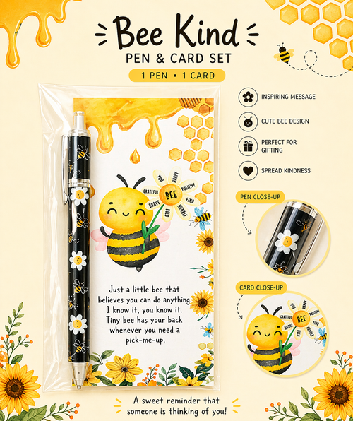 "Bee Kind" Pen & Card Set